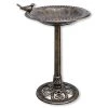 Backyard Expressions Bronze Plastic Resin Bird Bath with Decorative Base & Bird Ornament -Home Tools Sales 2024 912449