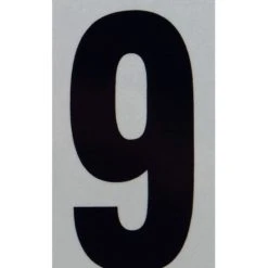 Hillman 5" Reflective Adhesive House Number, Black/Silver -Home Tools Sales 2024 9 2 2 1