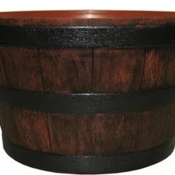 Misco Resin Whiskey Barrel 22.5" Planter