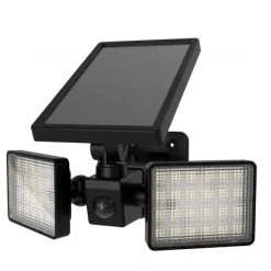 Pinegreen 2-Head Outdoor Solar Security Area Light - Black