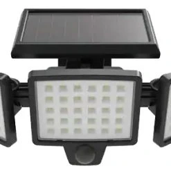 Pinegreen 120-Degree Solar Motion Activated Area Light - Black