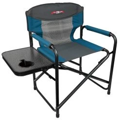 L&M Fleet Supply Director Chair With Side Table - Blue