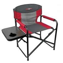 L&M Fleet Supply Directors Chair With Side Table - Red