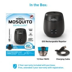Thermacell Rechargeable Insect Repellent Device, Charcoal -Home Tools Sales 2024 e55x insect repellent 2