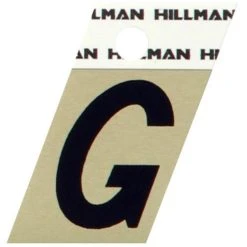 Hillman 1.5" Adhesive Angle-Cut Letter, Black/Gold -Home Tools Sales 2024 g 1 1 1