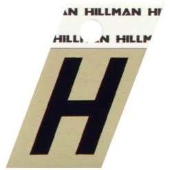 Hillman 1.5" Adhesive Angle-Cut Letter, Black/Gold -Home Tools Sales 2024 h 1 1 1