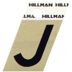 Hillman 1.5" Adhesive Angle-Cut Letter, Black/Gold -Home Tools Sales 2024 j 1 1 1