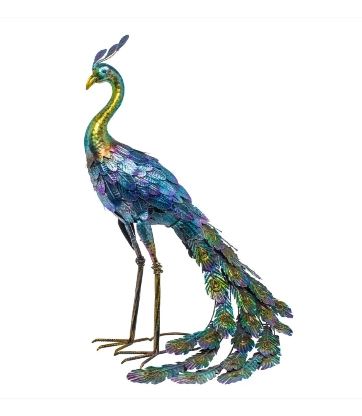 Apline 27" Metallic Peacock Outdoor Décor w/ Glossy Finish Apline 27" Metallic Peacock Outdoor Décor w/ Glossy Finish -Home Tools Sales 2024 jum208