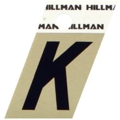 Hillman 1.5" Adhesive Angle-Cut Letter, Black/Gold -Home Tools Sales 2024 k 1 1 1