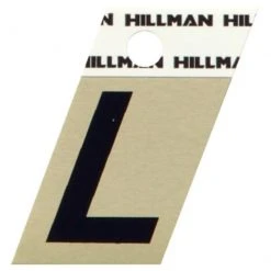 Hillman 1.5" Adhesive Angle-Cut Letter, Black/Gold -Home Tools Sales 2024 l 1 1 1