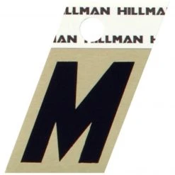 Hillman 1.5" Adhesive Angle-Cut Letter, Black/Gold -Home Tools Sales 2024 m 1 1 1