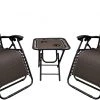 WFS Combo Chair/Table Zero Gravity Chairs-Brown