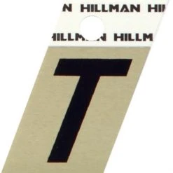 Hillman 1.5" Adhesive Angle-Cut Letter, Black/Gold -Home Tools Sales 2024 t 2 1 1