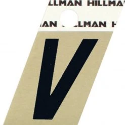 Hillman 1.5" Adhesive Angle-Cut Letter, Black/Gold -Home Tools Sales 2024 v 1 1 1