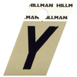 Hillman 1.5" Adhesive Angle-Cut Letter, Black/Gold -Home Tools Sales 2024 y 1 1 1